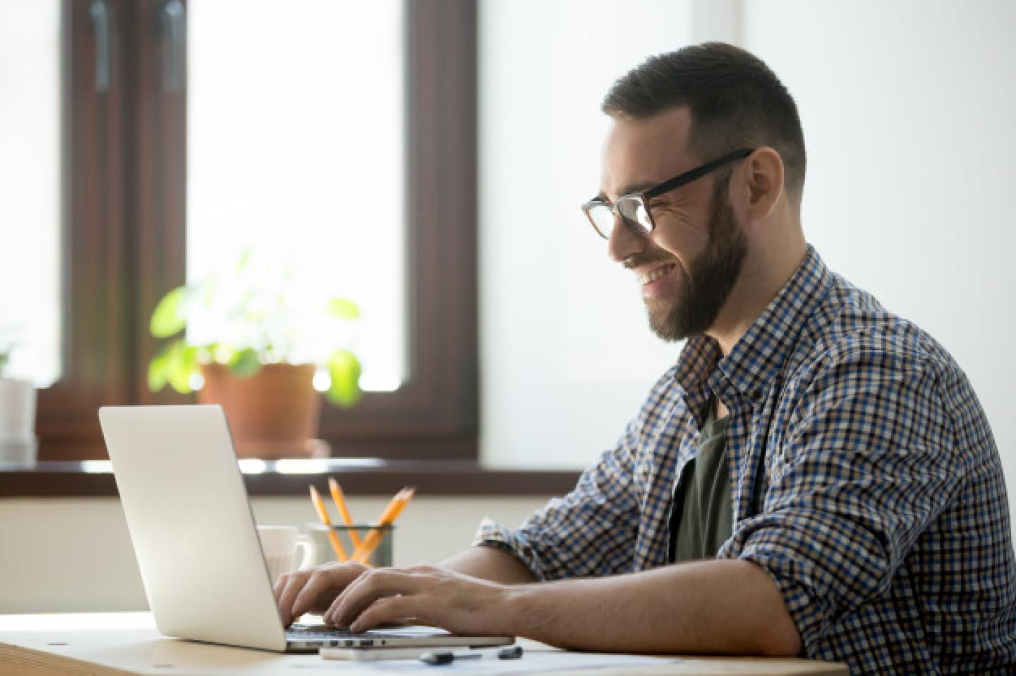 Man with laptop