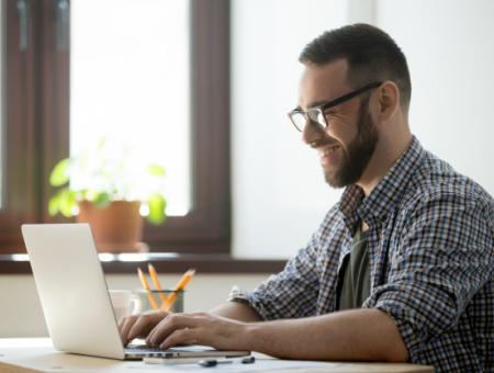 Man with laptop